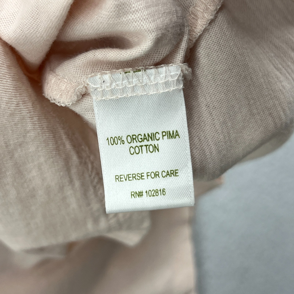 EILEEN FISHER GARNET HILL Top M Slub Organic Cotton Knot Sleepwear Pajama Pink - Picture 8 of 11